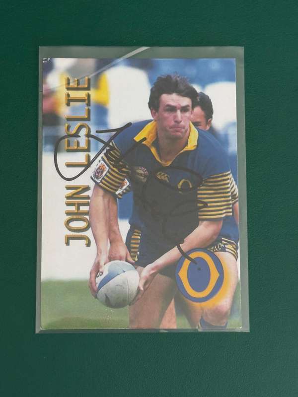 Rugby Card - *SIGNED*  John Leslie(Nr50) 1996 Card Crazy Authentics