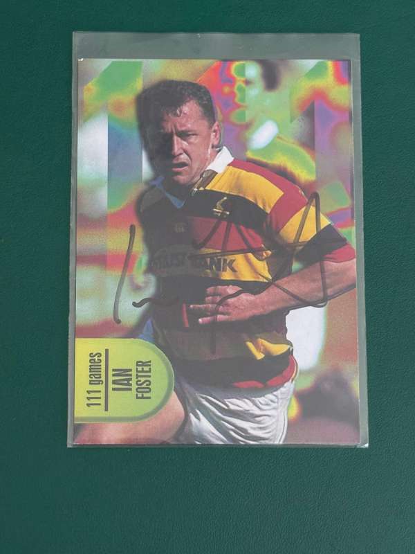 Rugby Card - *SIGNED* Ian Foster (Nr85) 1996 Card Crazy Authentics