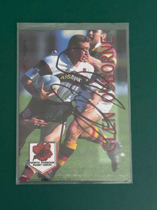 Rugby Card - *SIGNED* Glen Osborne (P2) Rare Promotional Card 1996 Card Crazy Authentics