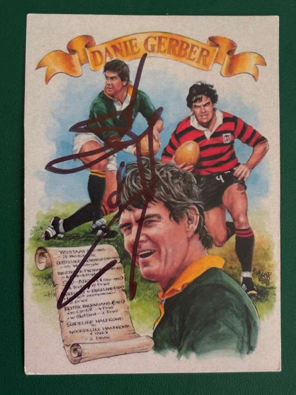 Rugby Card - *SIGNED* Danie Gerber (7cm by 10cm)