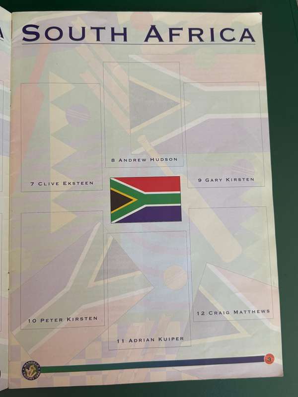 Cricket Card Album - 1994 Sports Deck Souvenir Collection Album (Mandela Trophy)
