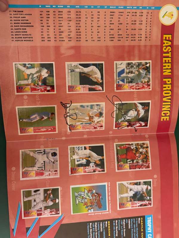 Cricket Card Album - *SIGNED * 44 times* 1995 Provincial Cricket (100% Complete)