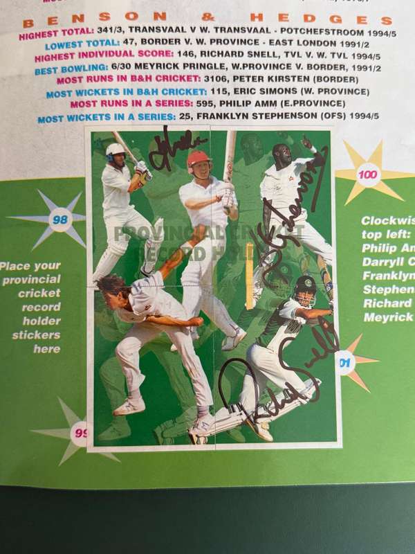 Cricket Card Album - *SIGNED * 44 times* 1995 Provincial Cricket (100% Complete)