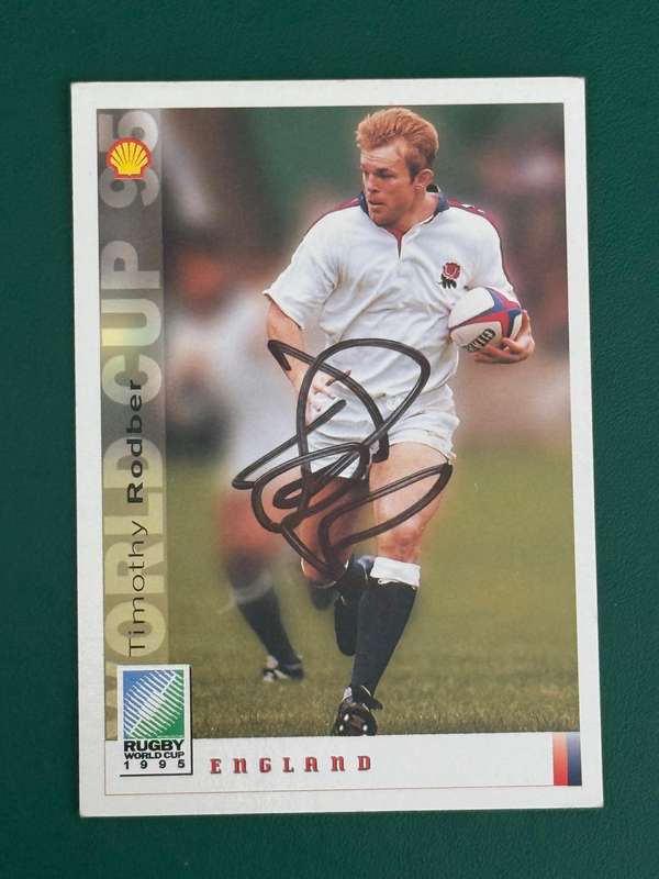 Rugby Card - *SIGNED* England Timothy Rodber Sports Deck Rugby Card