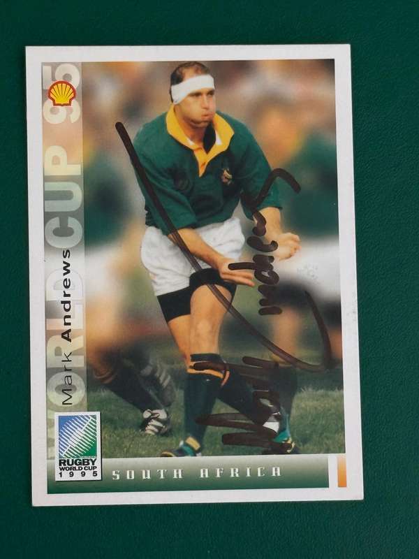 Rugby Card - *SIGNED* South-Africa Mark Andrews Sports Deck Rugby Card