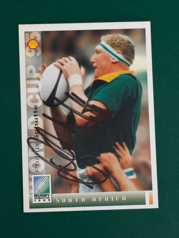 Rugby Card - *SIGNED* South-Africa Phillip Schutte Sports Deck Rugby Card