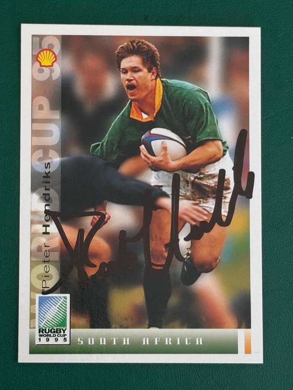 Rugby Card - *SIGNED* South-Africa Pieter Hendriks Sports Deck Rugby Card
