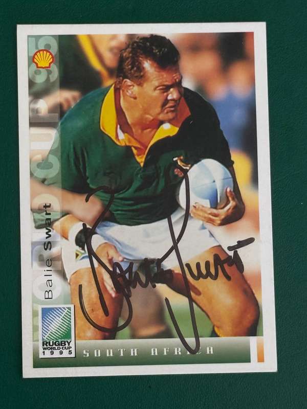 Rugby Card - *SIGNED* South-Africa Balie Swart Sports Deck Rugby Card