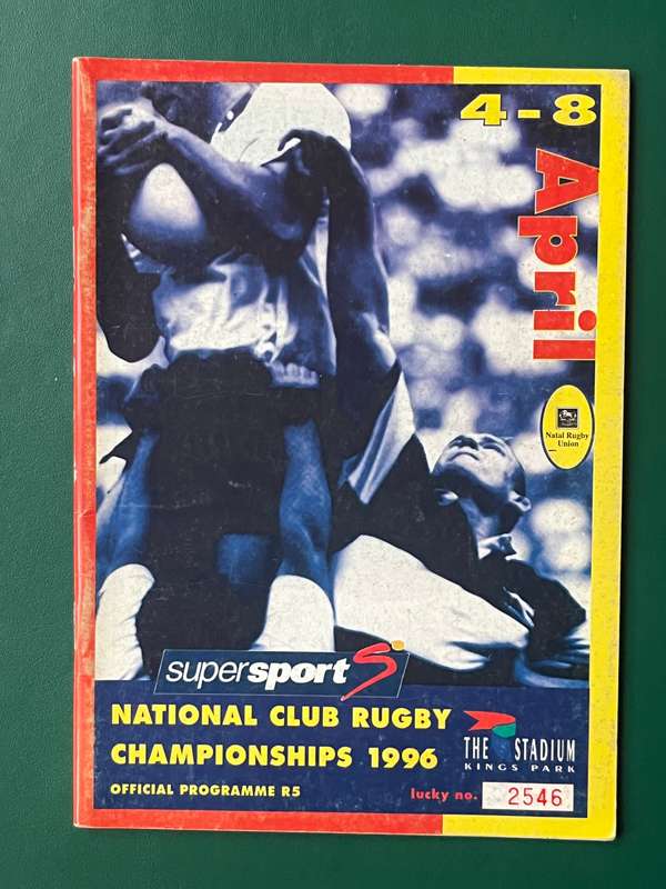 Rugby Programme - Club Championships 1996