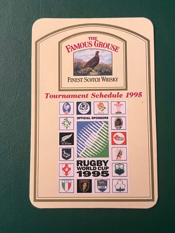 Rugby - 1995 Rugby World Cup Itinerary/Tournament Schedule