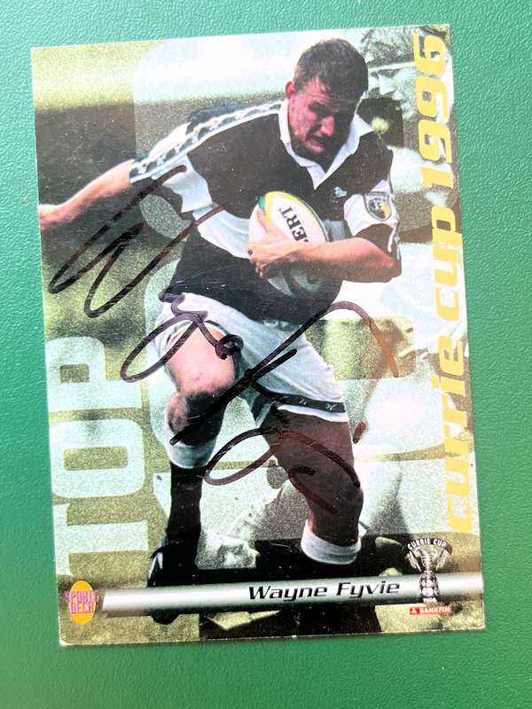 Rugby Card - *SIGNED* Wayne Fyvie 1996 Sports Deck Rugby Card