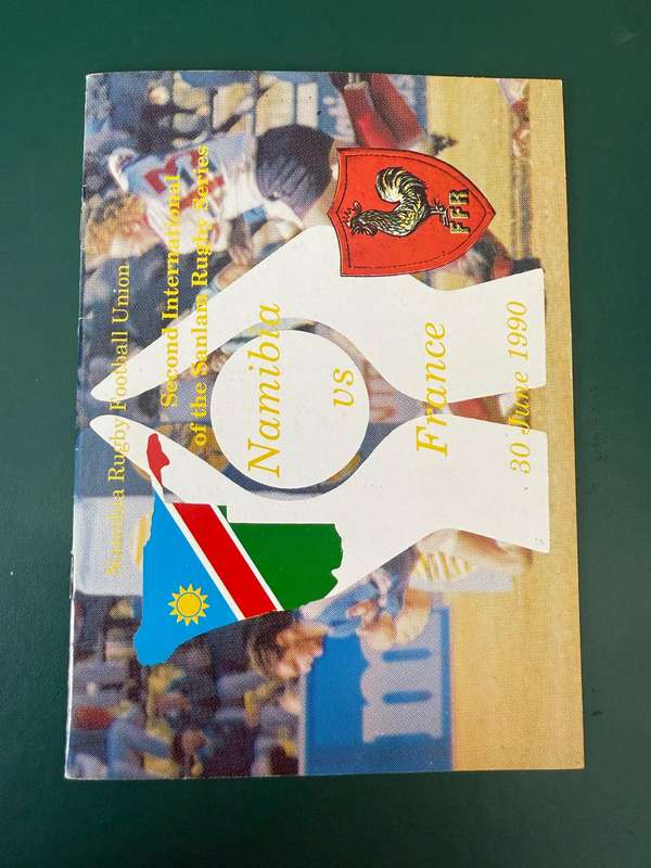 Rugby Programme - Namibia vs France 30/06/1990