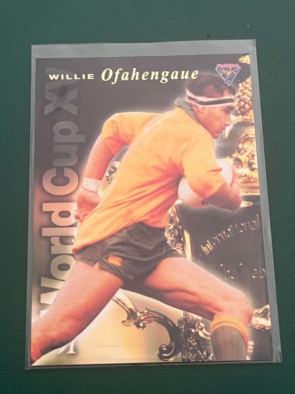 Rugby Card - Willie Ofahengaue 1995 Futera World Cup XV Limited Edition Insert Card