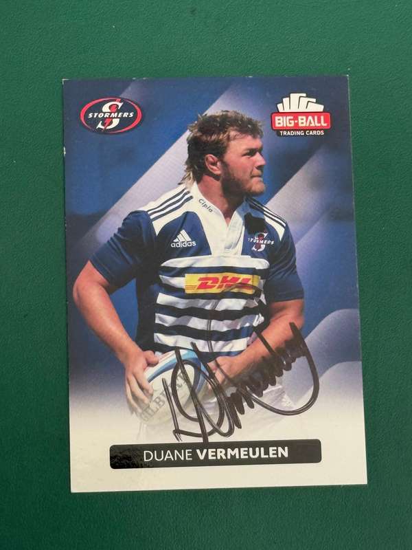 Rugby Card - *SIGNED* Duane Vermeulen 2012 Big Ball Rugby Card
