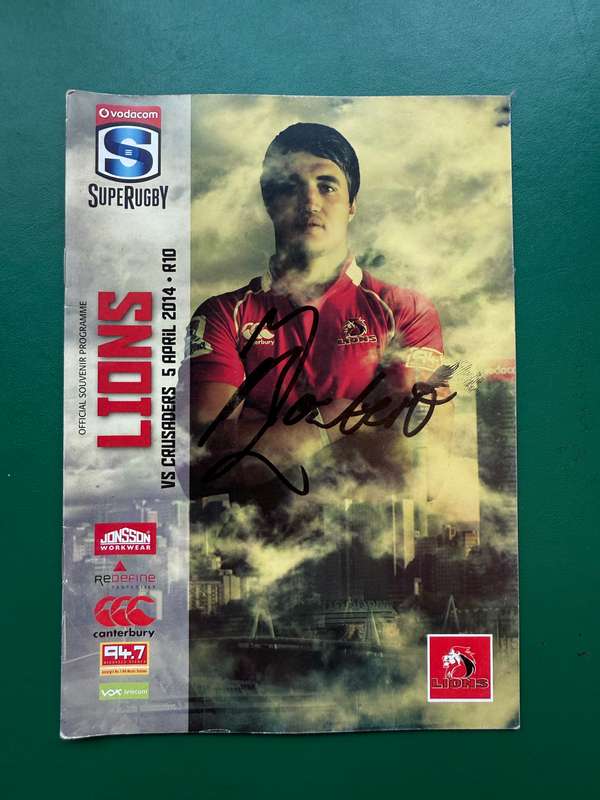 Rugby Programme - 4 * SIGNED (on cover) Lions Rugby Programmes