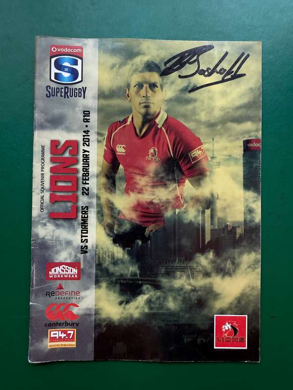 Rugby Programme - 4 * SIGNED (on cover) Lions Rugby Programmes