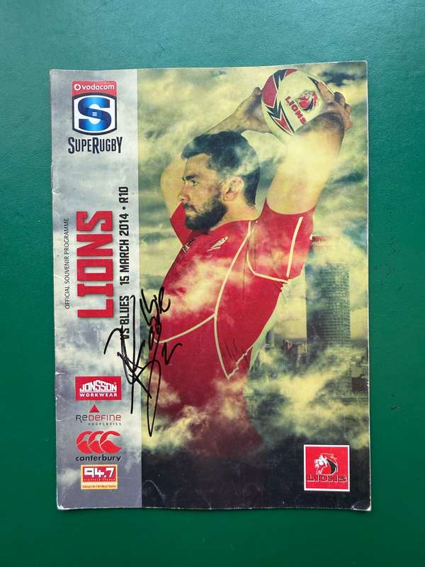 Rugby Programme - 4 * SIGNED (on cover) Lions Rugby Programmes