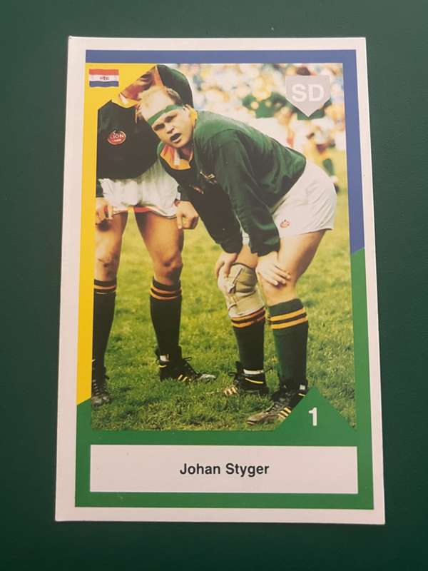 Rugby Card - 1992 Sports Deck : Johan Styger