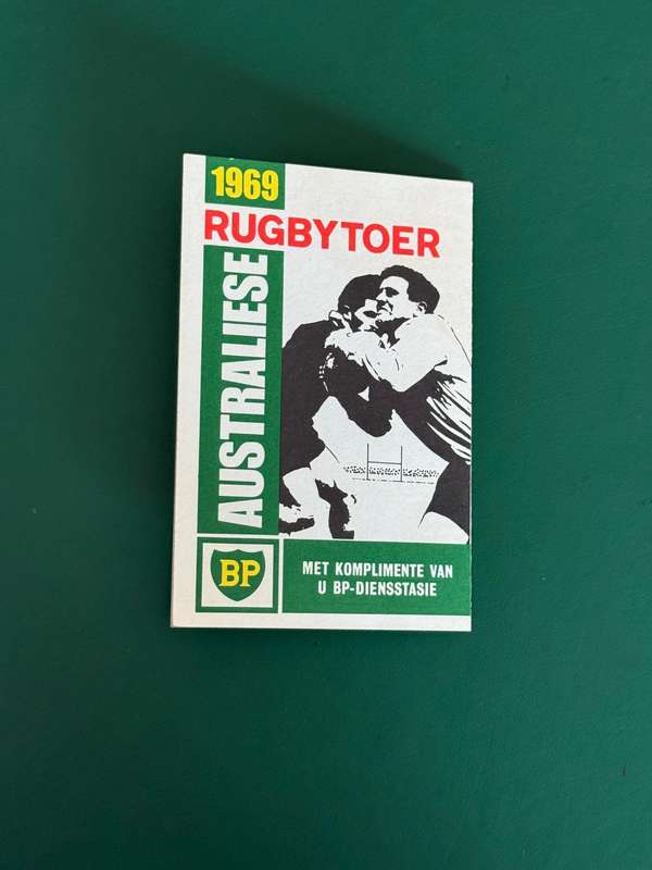 Rugby Itinerary - 1969 Australia Rugby Tour issued by BP