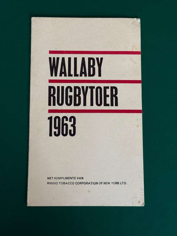 Rugby Itinerary - Wallaby Rugby Tour 1963 issued by Riggio Tabacco