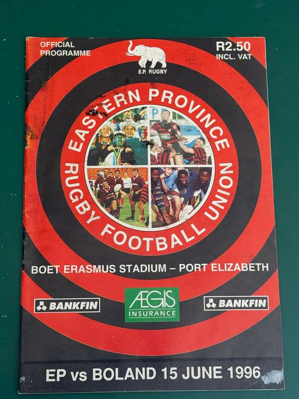 Rugby Programme - Eastern-Province vs Boland 15/06/1996