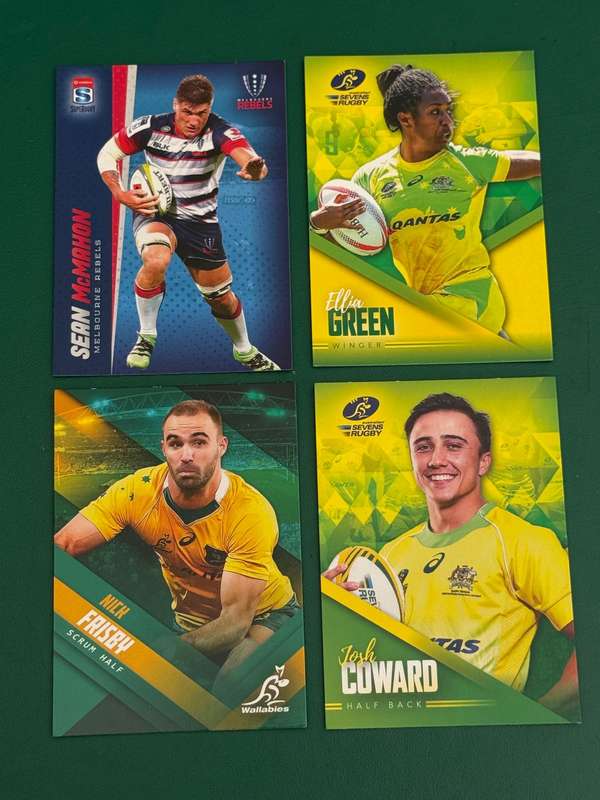 Rugby Cards - 4 (Four) * 2016 Tap and Play Australia/Super Rugby/Sevens Rugby Cards