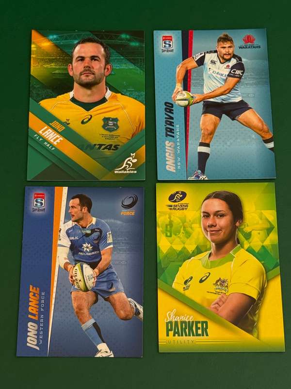 Rugby Cards - 4 (Four) * 2016 Tap and Play Australia/Super Rugby/Sevens Rugby Cards