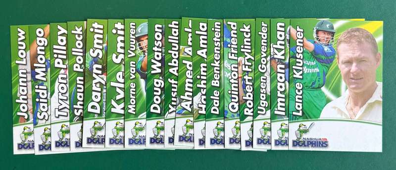 Cricket Cards - Rare Set of 17 Nashua Dolphins Cricket Cards