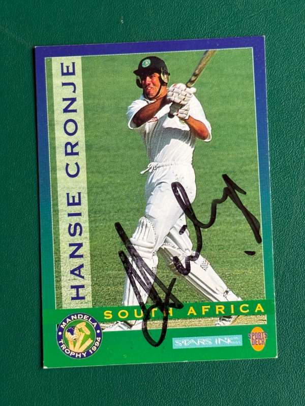 Cricket Card - *SIGNED* Hansie Cronje 1994 Sports Deck Cricket Card