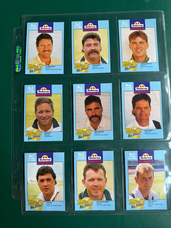 Cricket Cards - 24 * 1993-1994 World Series Buttercup Cricket Cards (includes SA Players)