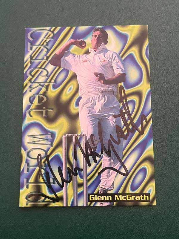 Cricket Card - *SIGNED* Glenn Mcgrath 1996 Sports Deck Cricket Card
