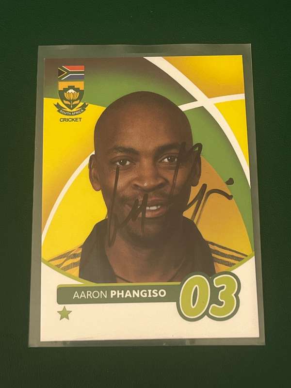 Cricket Card - *SIGNED* Aaron Phangiso 2014 Big Ball Cricket Card