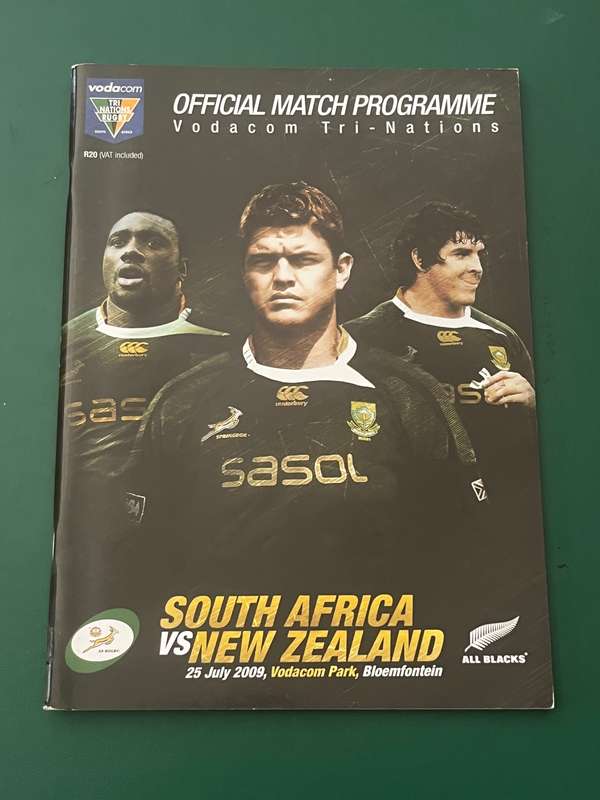 Rugby Programme - South-Africa vs New Zealand 25/07/2009