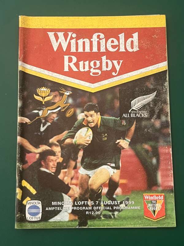 Rugby Programme - South-Africa vs New-Zealand 07/08/1999