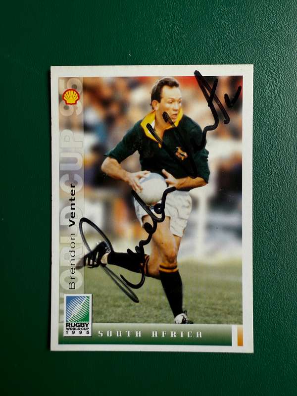 Rugby Card - *SIGNED* Brendan Venter 1995 Sports Deck Rugby Card