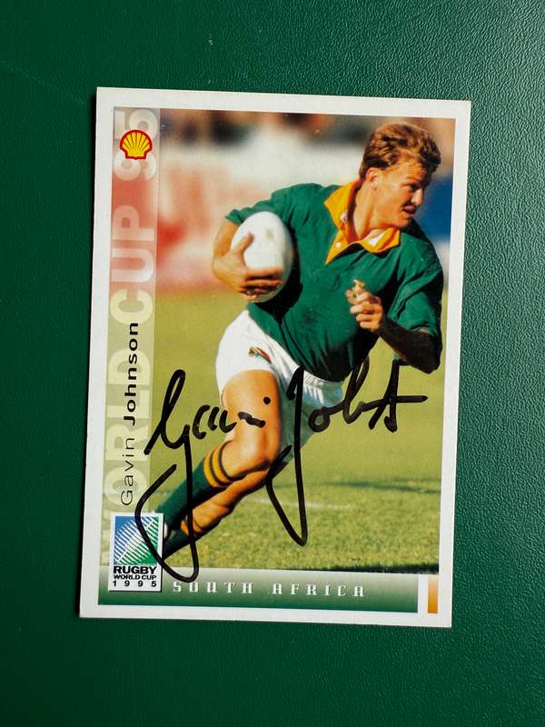 Rugby Card - *SIGNED* Gavin Johnson 1995 Sports Deck Rugby Card