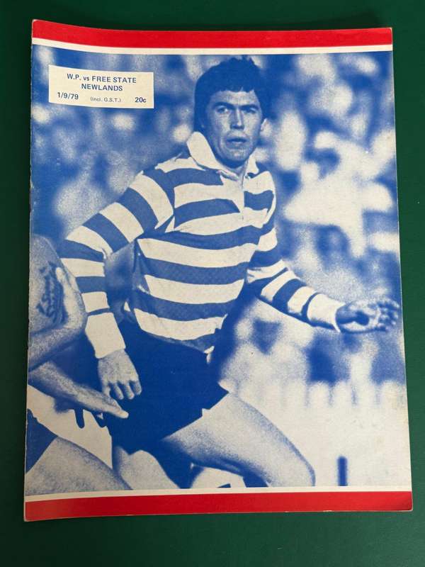 Rugby Programme - Western-Province vs Free State 01/09/1979