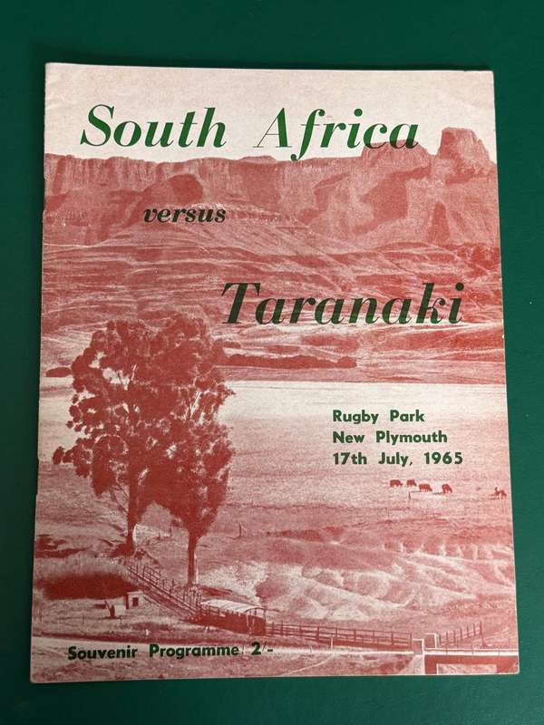 Rugby Programme - *TOUR* South-Africa vs Taranaki 17/07/1965