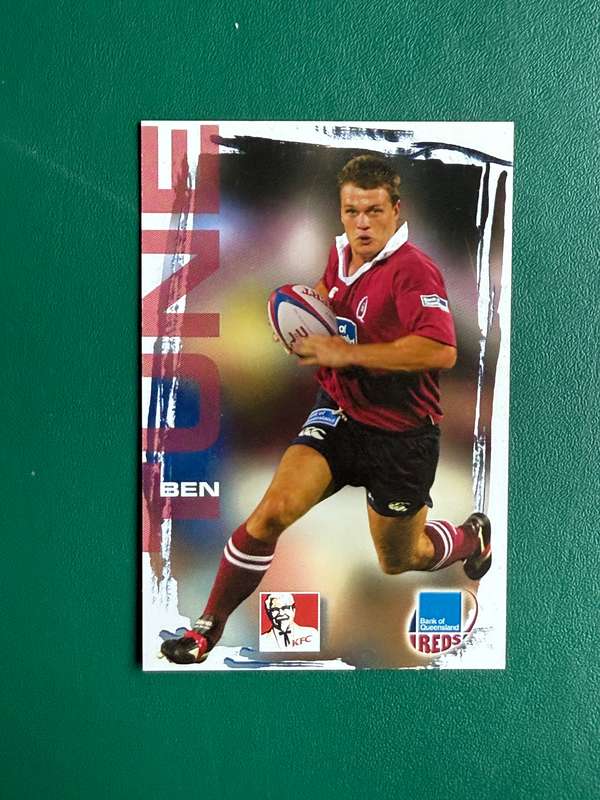 Rugby Card - Ben Tune Queensland Reds Rugby Card
