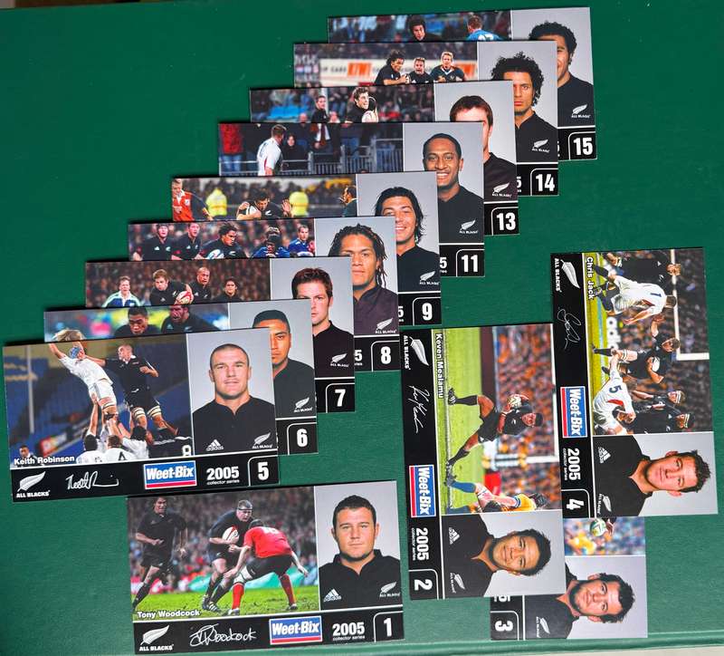 Rugby Cards - 13 * 2005 Weet Bix All Blacks Rugby Cards