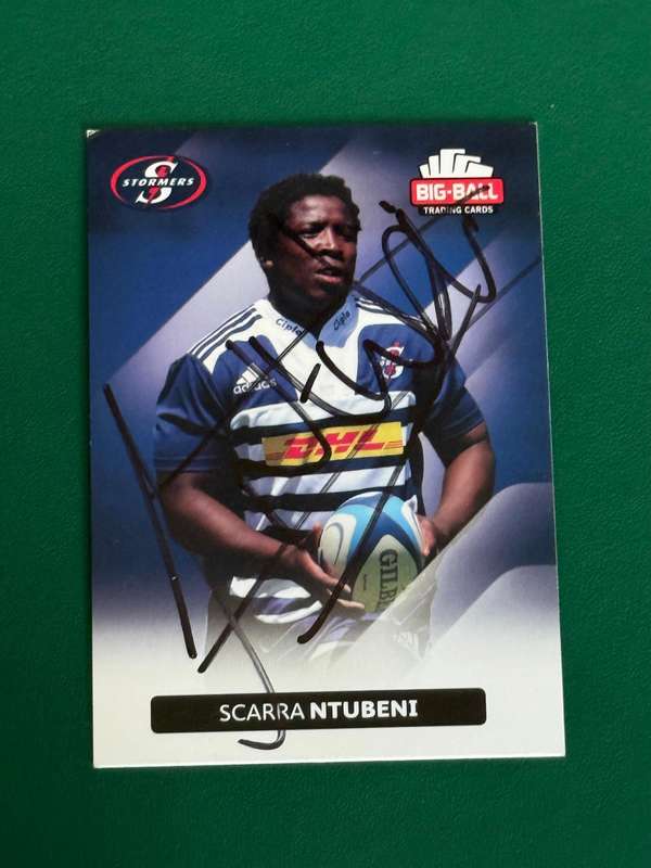 Rugby Card - *SIGNED* Scarra Ntubeni 2012 Big Ball Rugby Card