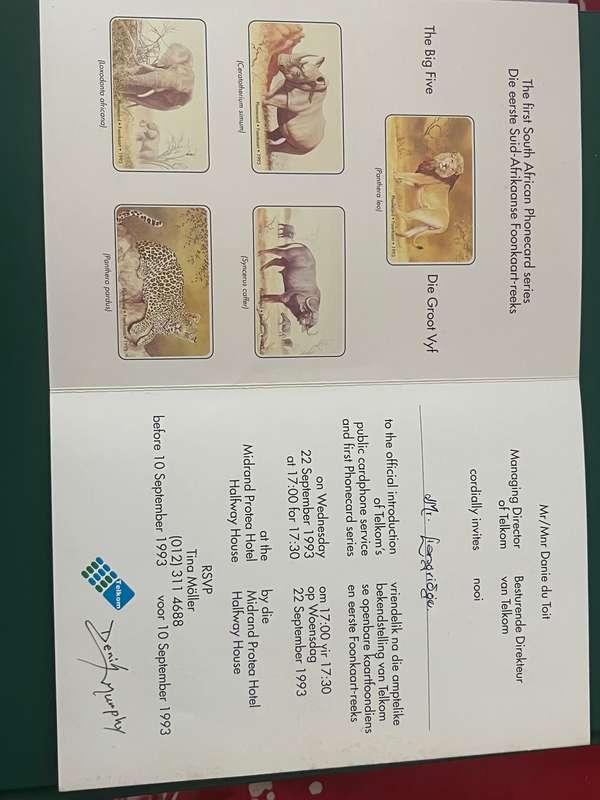 Brochure - Big 5 Telephone Card Introduction 22/09/1995