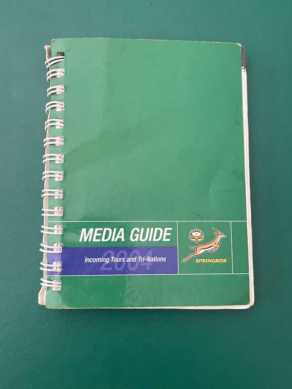 Rugby Book - Media Guide 2004 Springboks Incoming Tour and Tri-Nations