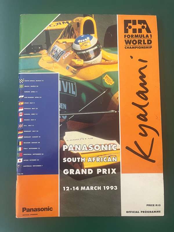 South-African F1 GP - Formula 1 Race Programme 12-14 March 1993 (Last South-African F1 Grand Prix)