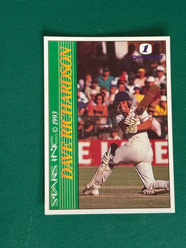 Cricket Card - Dave Richardson 1993 Topsport Cricket Card