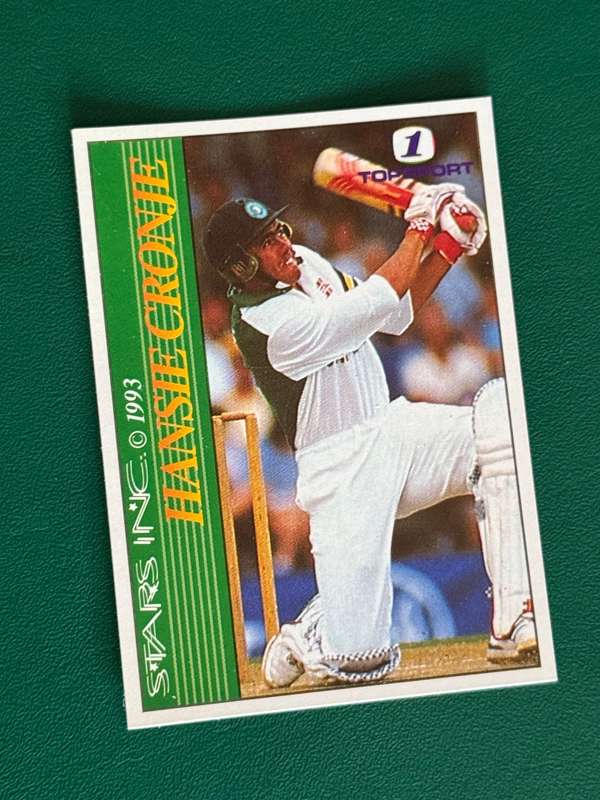 Cricket Card - Hansie Cronje 1993 Topsport Cricket Card