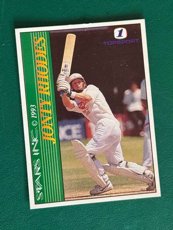 Cricket Card - Jonty Rhodes 1993 Topsport Cricket Card