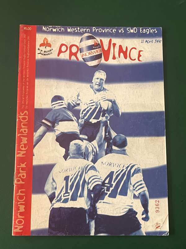 Rugby Programme - Western-Province vs Swd Eagles 11/04/1997