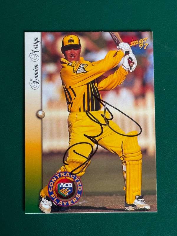 Cricket Card - *SIGNED* Damian Martyn 1997 Select Cricket Card
