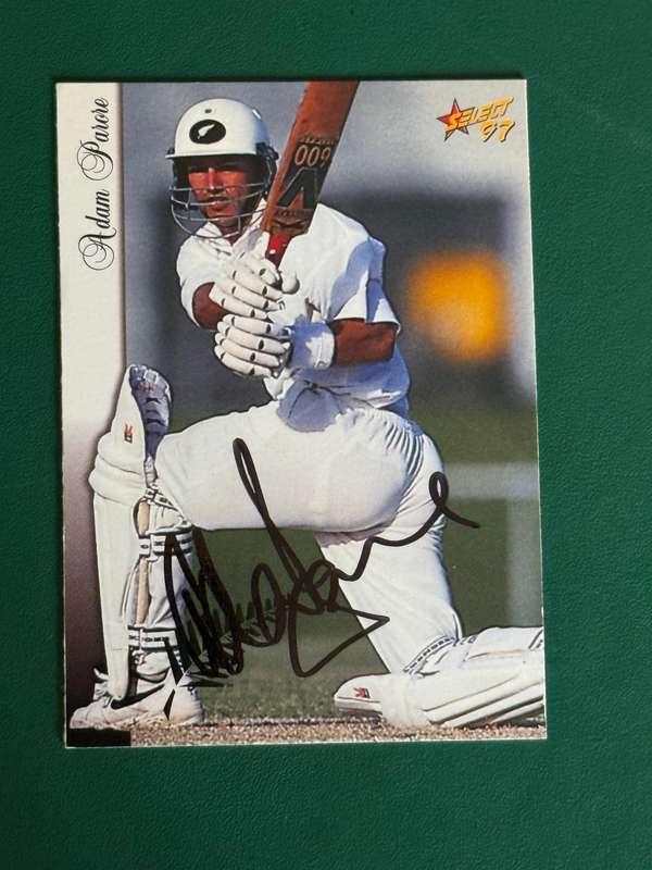 Cricket Card - *SIGNED* Adam Parore 1997 Select Cricket Card